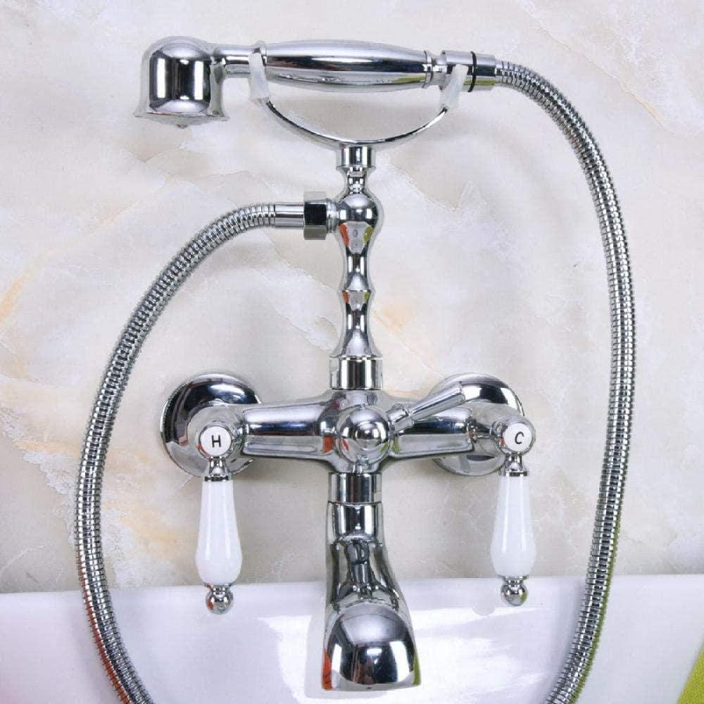 Faucet Bathtub Faucets Polished Chrome Brushed Bathtub Faucet with Hand Shower Bathroom Bath Shower Faucets