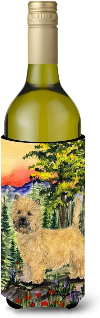 Caroline's Treasures SS8229LITERK Cairn Terrier Wine Bottle Hugger Bottle Cooler Sleeve Hugger Machine Washable Collapsible Insulator Beverage Insulated Holder