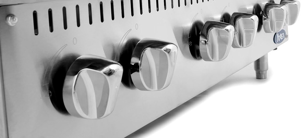 Atosa ATHP-36-6 HD 36″ Six Burner Hotplate High BTU 150,000 Natural Gas