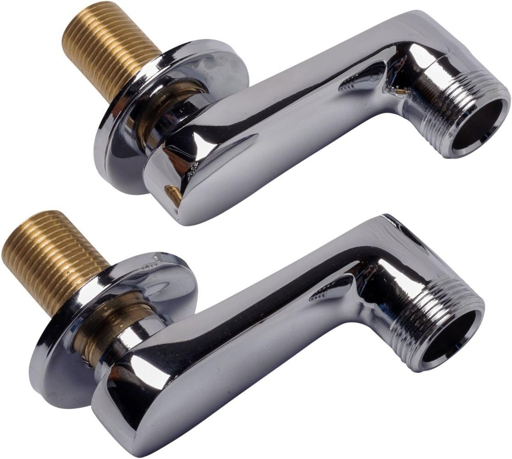 Renovators Supply Manufacturing Swing Arm Coupler Bathtub Faucet Part Chrome Plated Wall Mount Adjustable Swing Arm Coupler