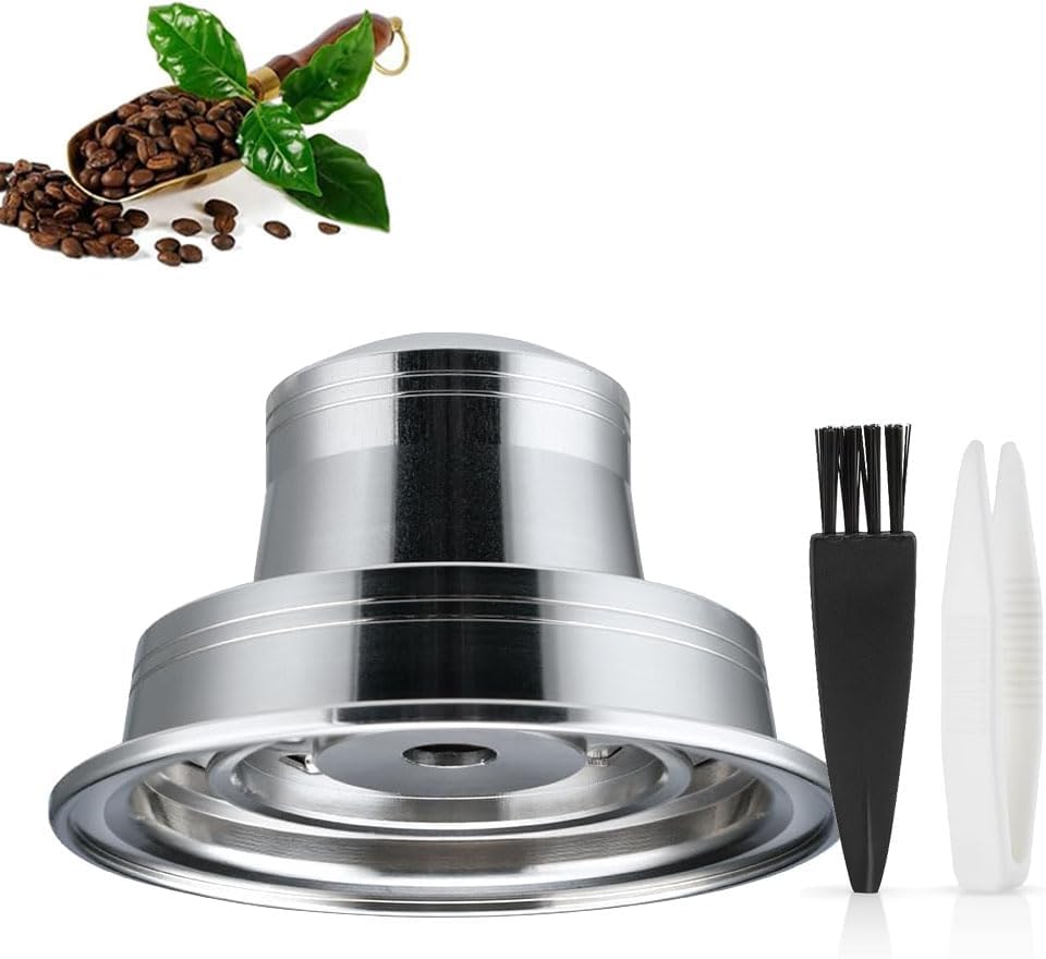 Reusable Stainless Steel Coffee Pods Adapter Converter Holder Compatible with nespresoVertuo ENV135 GCA1 DIY,DIY Your Coffee Flavor,1.35oz,Reusable nespreso Pods Vertuo