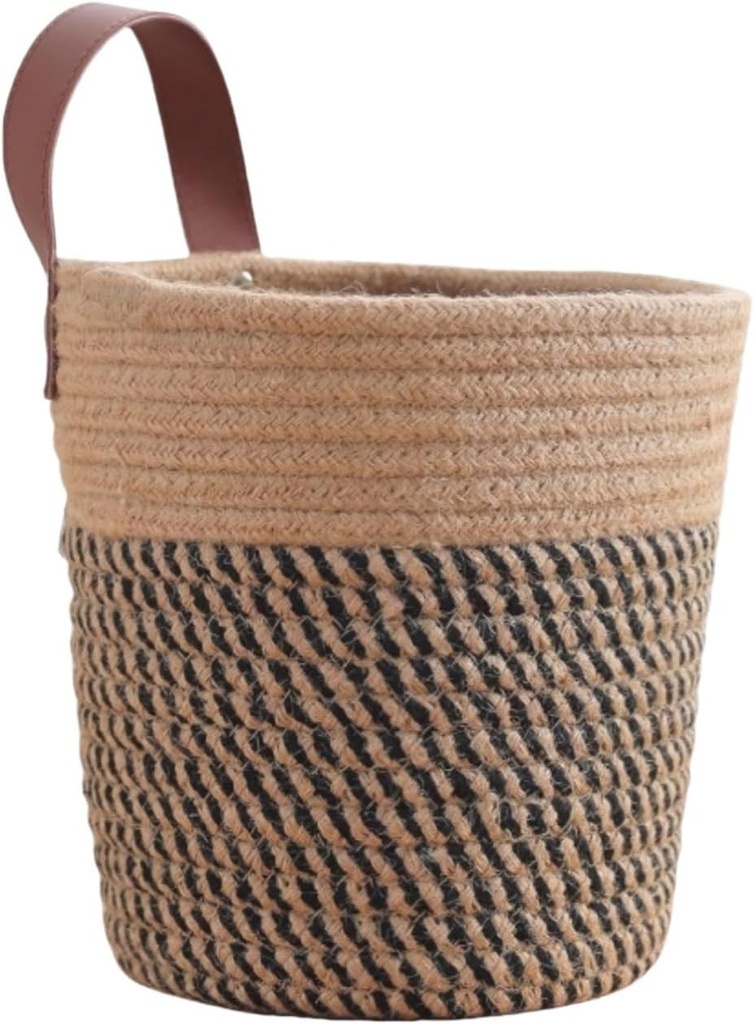 1 Pcs D Jute Rope Hanging Baskets Wall Mounted Storage Baskets Small Woven Plant Walls Woven Baskets Key Storage Baskets