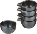せともの本舗 Set of 5 Delicacies, Black Mat, Single Mouth Delicacies, 2.8 x 2.2 x 1.3 inches (7 x 5.7 x 3.2 cm), Restaurant, Inn, Japanese Tableware, Restaurant, Commercial Use, Tableware