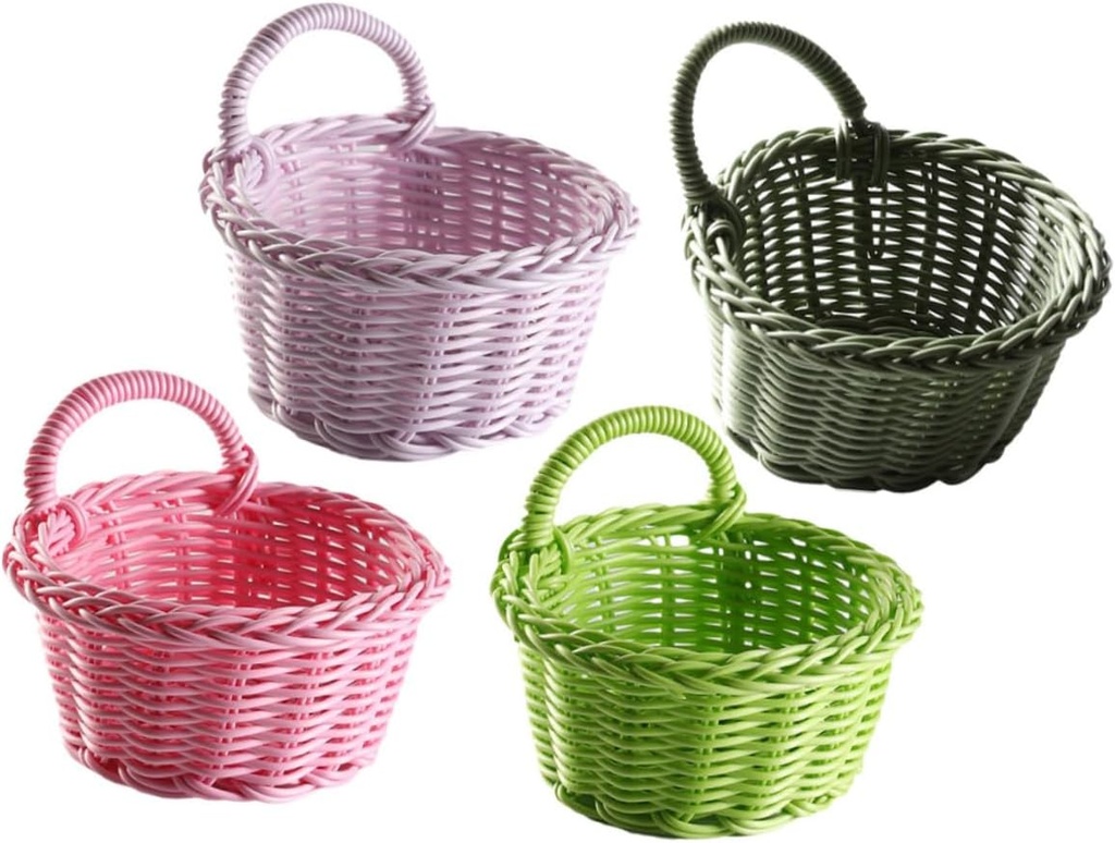 Generic Hanging Fruits Basket Kitchen Vegetable Basket Woven Kitchen Basket Wall Hanging Rattan Decor