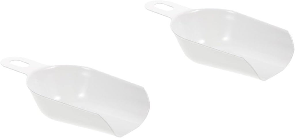 2pcs Stainless Steel Grain Shovel Multipurpose Kitchen Scoop for Flour Ice Sugar and Dry Foods Ergonomic Design Easy to Clean