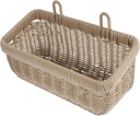 Large Gray Woven Wall Hanging Basket for Kitchen Storage Multi Functional Ginger Garlic Fruit Organizer with Sturdy Rustic Design Woven Storage Basket for Vegetables and Flowers