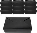 FC Meyer MeyerPak #1 Take Out Cartons, Leak & Grease Resistant Take Out Boxes, Earth-Friendly Disposable To Go Food Containers, 4 3⁄8” x 3 1⁄2” x 2 1⁄2“, Small, Black, Pack of 15