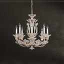 Schonbek Signature 7866-76S, Rivendell 8 Light 26in x 23in Chandelier with Candleslips in Heirloom Bronze with Clear Swarovski Crystals