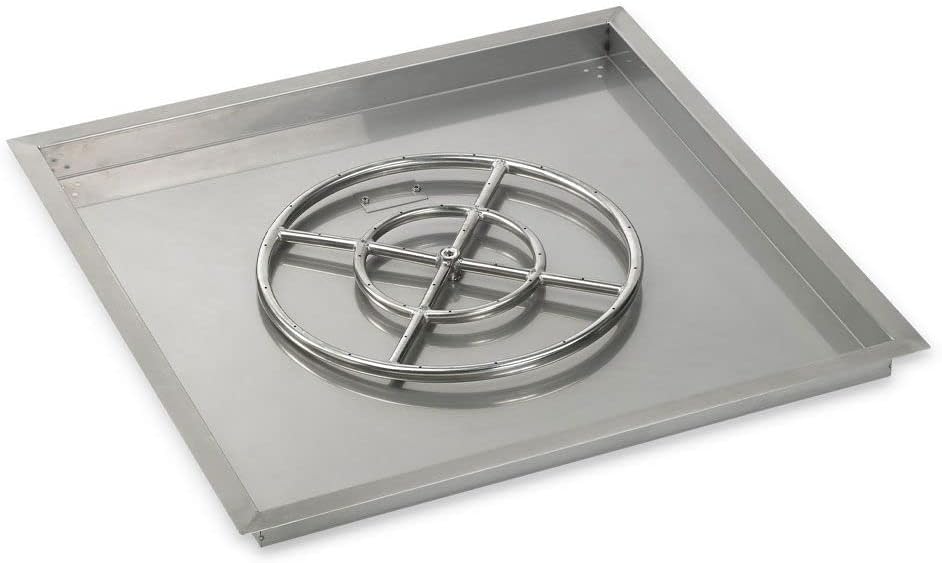 30" Stainless Steel Square Drop in Pan with 18" Ring Ring