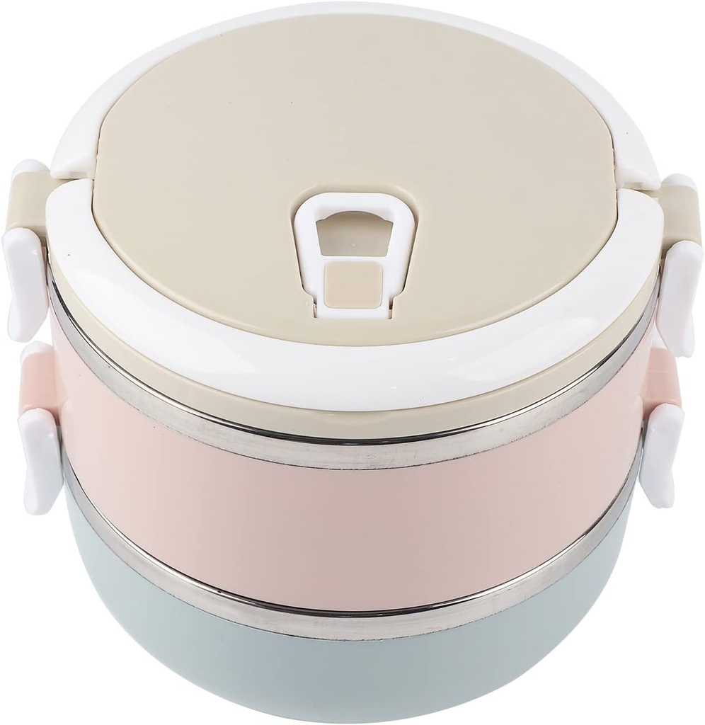 lunchbox + Thermal Lunch Box Portable Stainless Steel Container Food (2 layers)