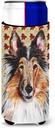 Collie Fall Leaves Ultra Beverage Insulators for slim cans