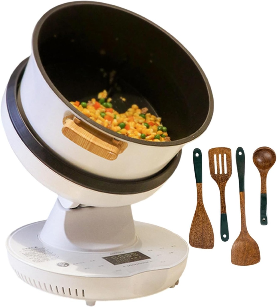 Commercial Food Processor, Fried Rice Machine Automatic Cooking Machine, All-Round Heating, Self Cleaning, For Home Restaurant