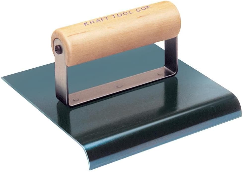 Kraft Tool CF596 3/8-Inch Radius Blue Steel Hand Edger with Wood Handle, 9 x 6-Inch