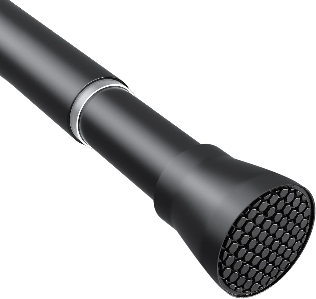 Tension Curtain Rod Black Tension Rod 28 To 48 Inch Spring Curtain Rods Non Slip Tension Rods 1pcs For Windows No Drilling Adjustable Tension Rods of Curtains Window Closet Kitchen Wardrobe