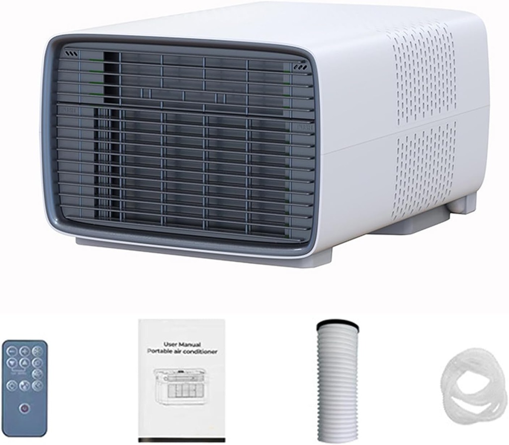 Compact 280W Portable Air Conditioner - Quiet Cooling AC Unit for Camping, RVs, Tents & Outdoor Use with 24H Timer, Low Energy Consumption 15.7×11.8×8.8in/40×30×22.5cm