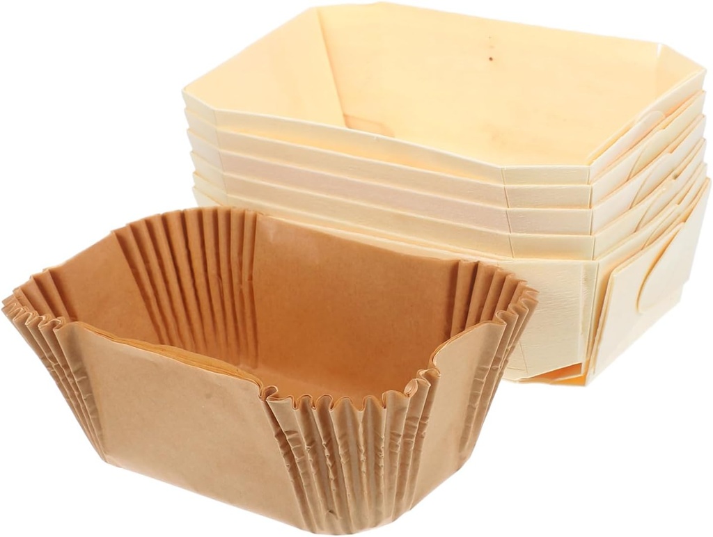 6pcs Nonstick Bread Baking Set Wooden Toast Box for Cake Sandwich for Home Baking Easy to Bakeware