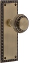 Nostalgic Warehouse Neoclassical Plate with Neoclassical Knob in Antique Brass