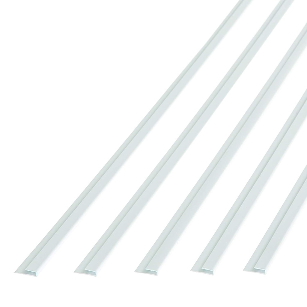 FASÄDE 47 in. Decorative Vinyl J Trim Matte White (5 Pack)