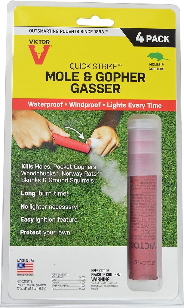 Quick Strike Mole & Gopher Gasser, 4-Pk.