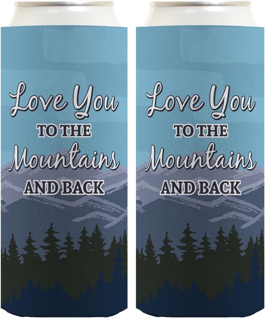 Mountain House Accessories Love You to the Mountains and Back 2-Pack Ultra Slim Can Thermocoolers