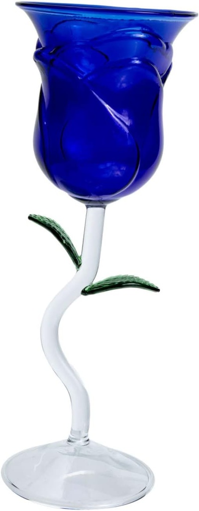 Rose Flower Cocktail Goblet Glass Elegant Decorative Drinking Wine Glass for Parties Weddings and Celebrations Unique Rose Design for Stylish Table Decor