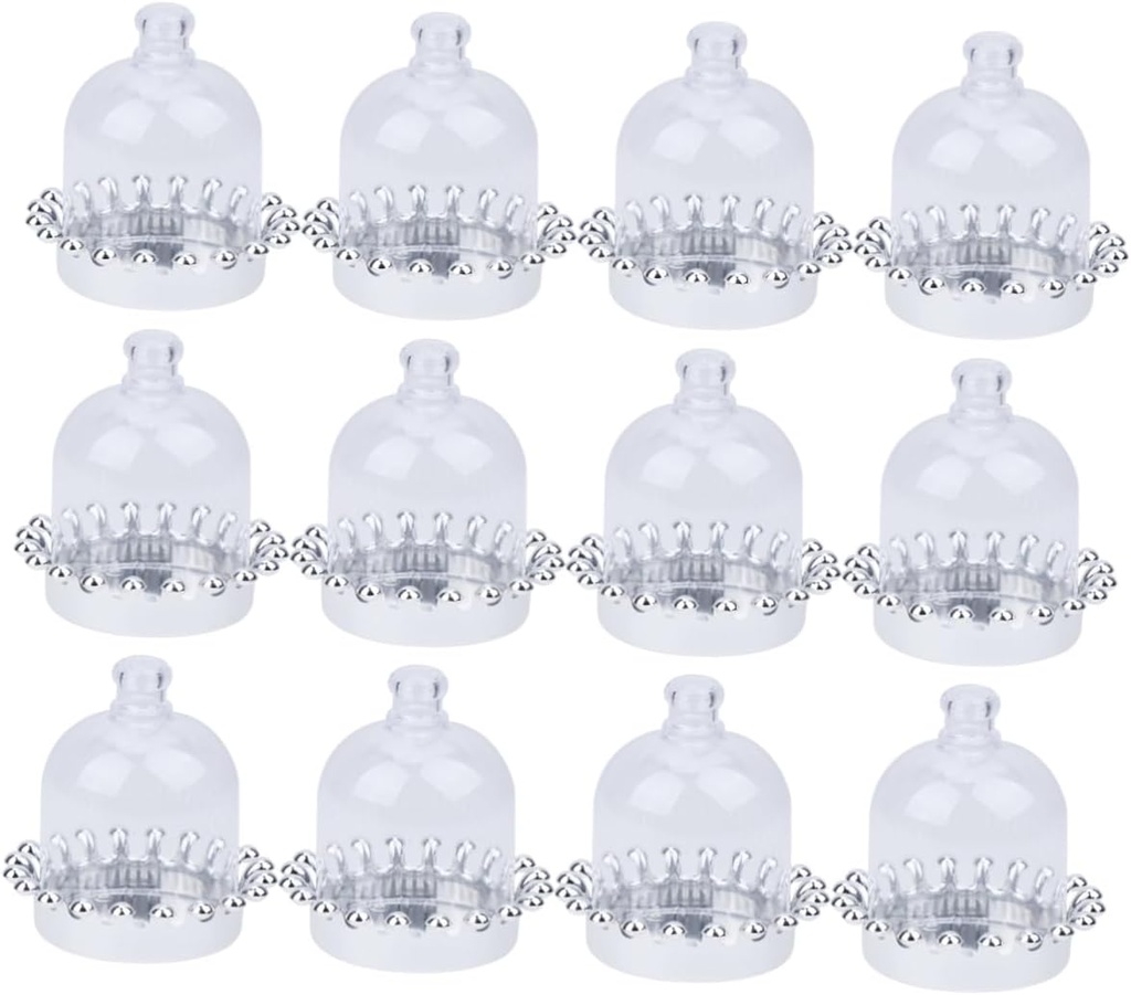 Luxshiny 12pcs Cake Holder Wedding Candy Box Cupcake Carrier Dessert Table Display Cupcake Toppers Cake Plate Cover