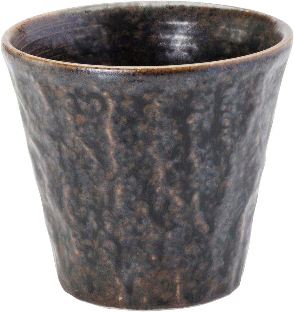 Mino Ware 132-1522 Chuhai Shochu Tumbler, Microwave, Dishwasher Safe, Tableware, Black Irabo, Capacity: Approx. 10.1 fl oz (300 ml), Made in Japan