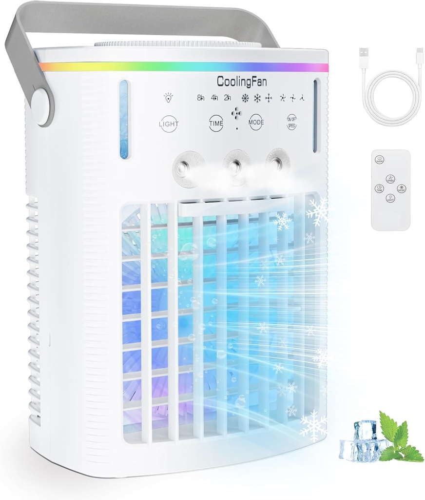 Portable Air Conditioners AC Unit: Cooling Fan That Blow Cold Air Aire Acondicionado Portatil Small Mini Personal Air Cooler For Bedroom & Room