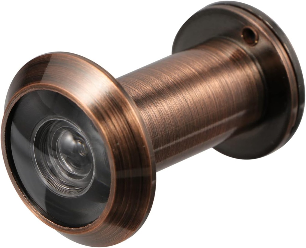 Full Copper High-Definition Door Viewer Shutter Security Peep Hole Camera Easy Install Privacy Cover