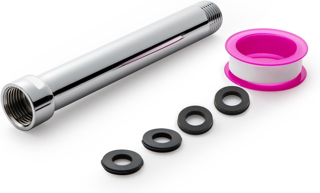 OFFO Shower Head Extension Arm, Shower Arm Extension Shower Head Extender Made of 304 Stainless Steel Shower Pipe Extension, Chrome 6 in