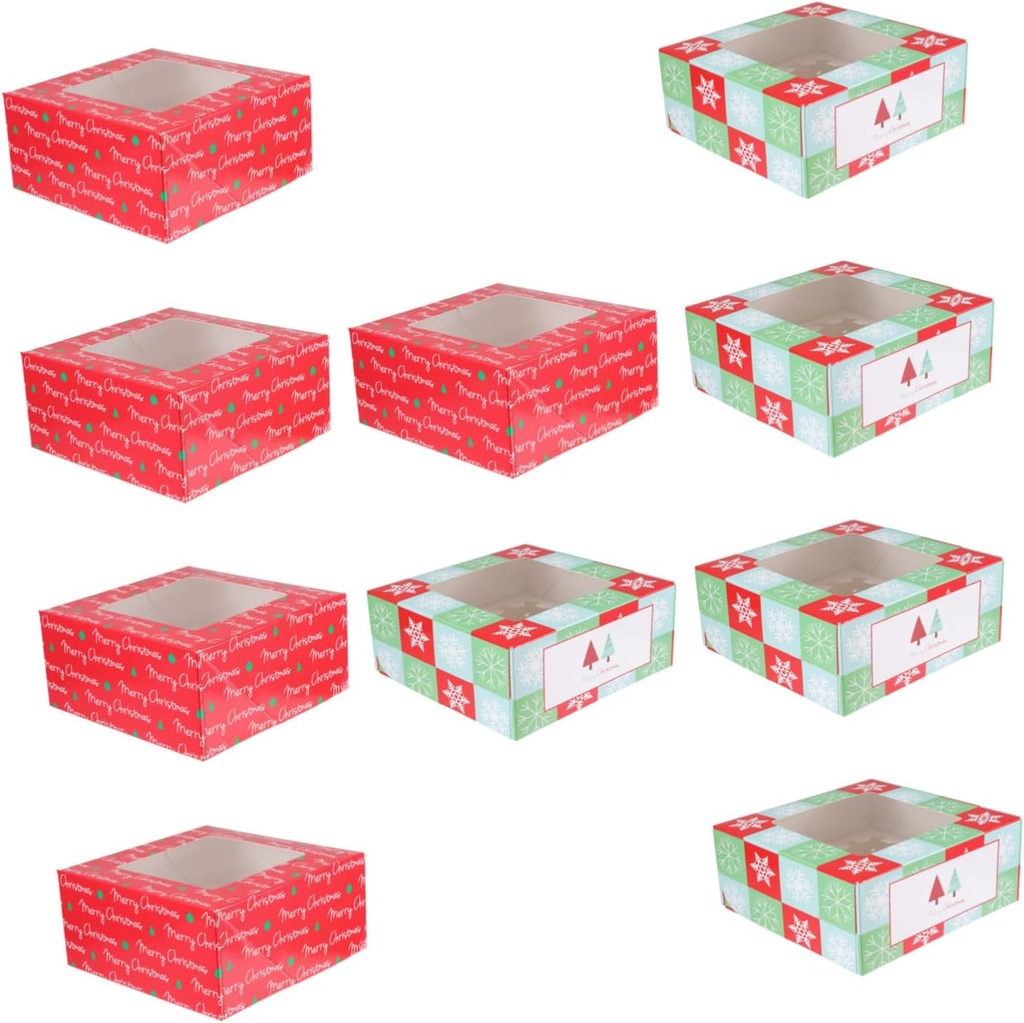 10pcs Cupcake Boxes Inserts Round Cake Boxes for Windowed Design Ideal for Parties