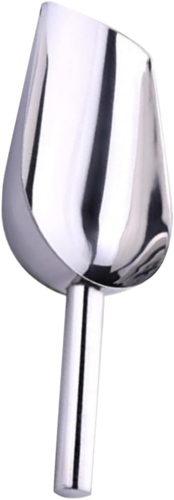 Garneck Stainless Steel Ice Scoop Ice Scoop for Serving Smooth Surface Capacity Sturdy Design for Ice Makers and Kitchen Use