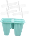 Silicone Popsicle Mold Set DIY Ice Cream Maker Sticks Food-Grade Silicone 6-Cavity Design for Homemade Ice Pops and Summer Treats