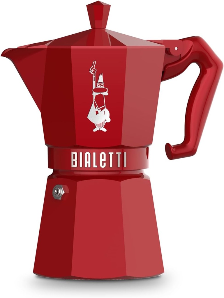 Bialetti Mocha Exclusive Italian Red for 6 Cups, Direct Fire (Coffee Maker, Espresso Maker, Makinetta)