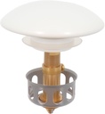 Bathroom Sink Stopper, Bullet Core Push Type Basin Pop-up Bounce Drain Stopper Drain Filter Fit 1.38 Inch Bathroom Sink Drains Hole(White)