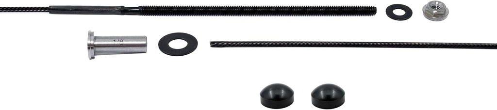 Fast and Easy Black Stainless Steel Cable Railing Kit for Wood Posts – 1/8 Inch Black Oxide Stainless Cable, 15 Feet with Long Terminals and Black Oxide Stainless Dome Caps