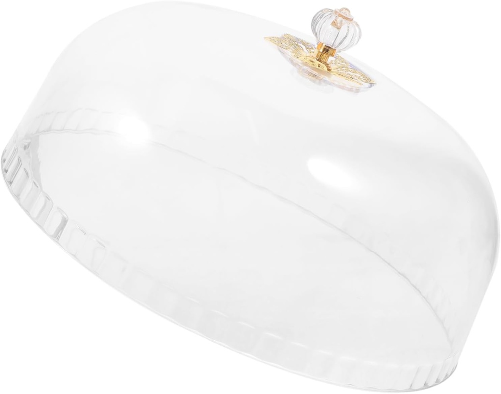 Zerodeko Cake Dome Cover Plastic Food Cover for Desserts and Cupcakes Reusable Acrylic Dessert Display Protector for Catering and Parties