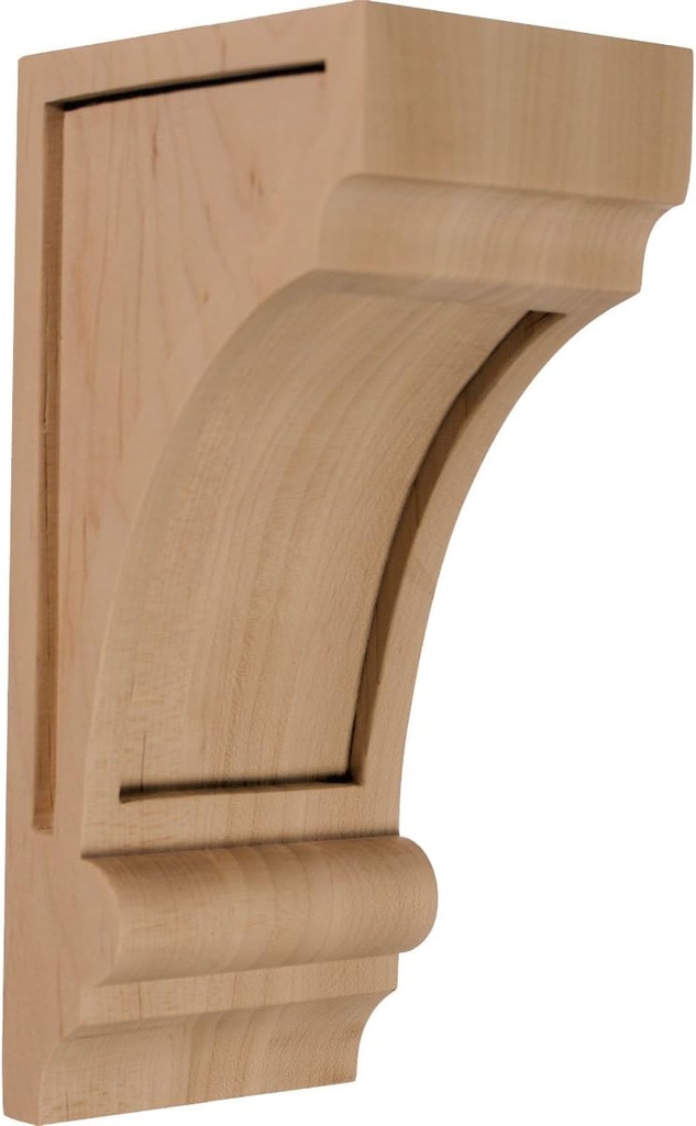 Ekena Millwork CORW03X04X08DIMA Diane Recessed Wood Corbels, 3 1/4"W x 4"D x 8"H, Maple