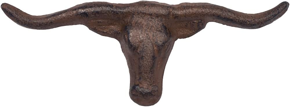 Treasure Gurus Metal Longhorn Steer Vanity Knob Kitchen Dresser Drawer Pull Cupboard Handle