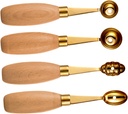 4pcs Stainless Steel Melon Ball Maker Kitchen Fruit Spoon for Ice Cream and Dessert and Easy to Clean for Watermelon and Cantaloupe