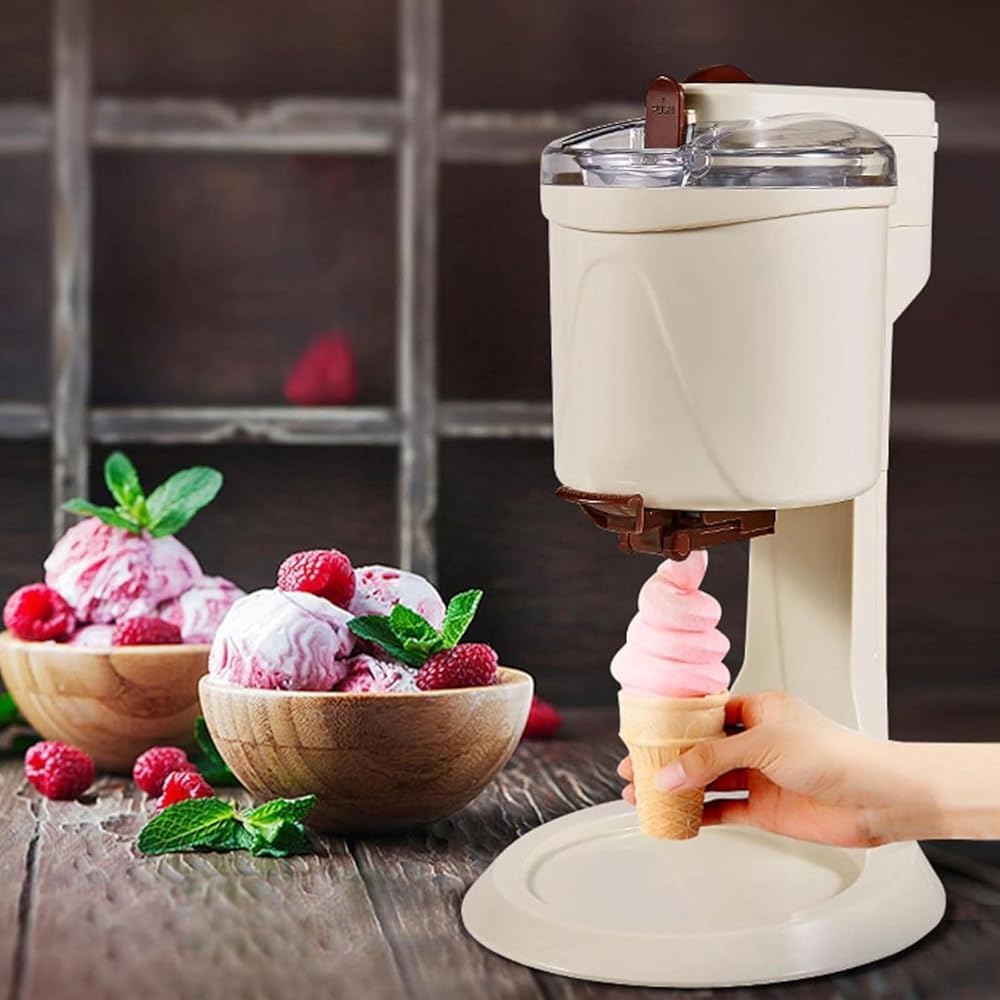 1L Automatic Mini Soft Ice Cream Machine – Homemade Fruit Soft-Serve Maker for Home, Bar & Cafe – Compact Household Ice Cream Appliance
