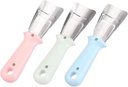 3pcs Stainless Steel Ice Scoop Ergonomic Design Ice Removal Tool for Refrigerator Compact Resistant and Easy to Use for Home Freezer