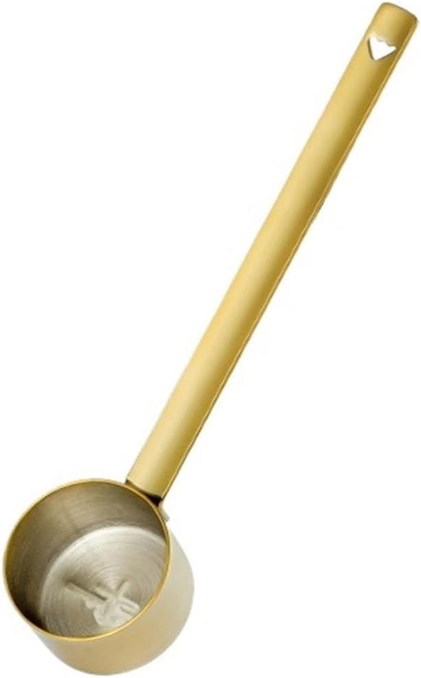 Practical Long Handled Measuring Spoon Stainless Steel Versatile Scoop For Coffee(Gold 8g)