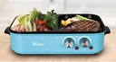 Electric Grill with Hot Pot, Narita 2-in-1 Hot Pot & Grill, Blue BY C&H Solutions