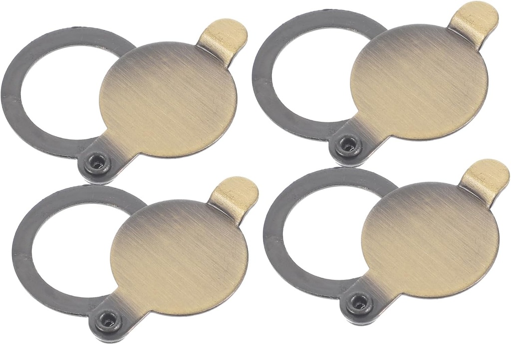 NUOBESTY 4pcs Copper Door Peephole Privacy Cover Peeping Protector for Home Office and Hotel Use Easy to Rotate High Strength Resistant Door Viewer Cover Plate