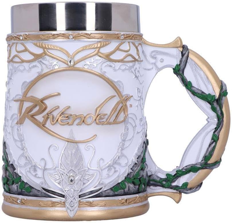 Nemesis Now Officially Licensed Lord of The Rings Rivendell Tankard, White, 15.5cm