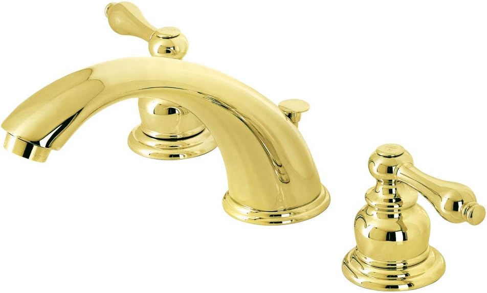 Kingston Brass KB972ALB Widespread Bathroom Faucet, Polished Brass