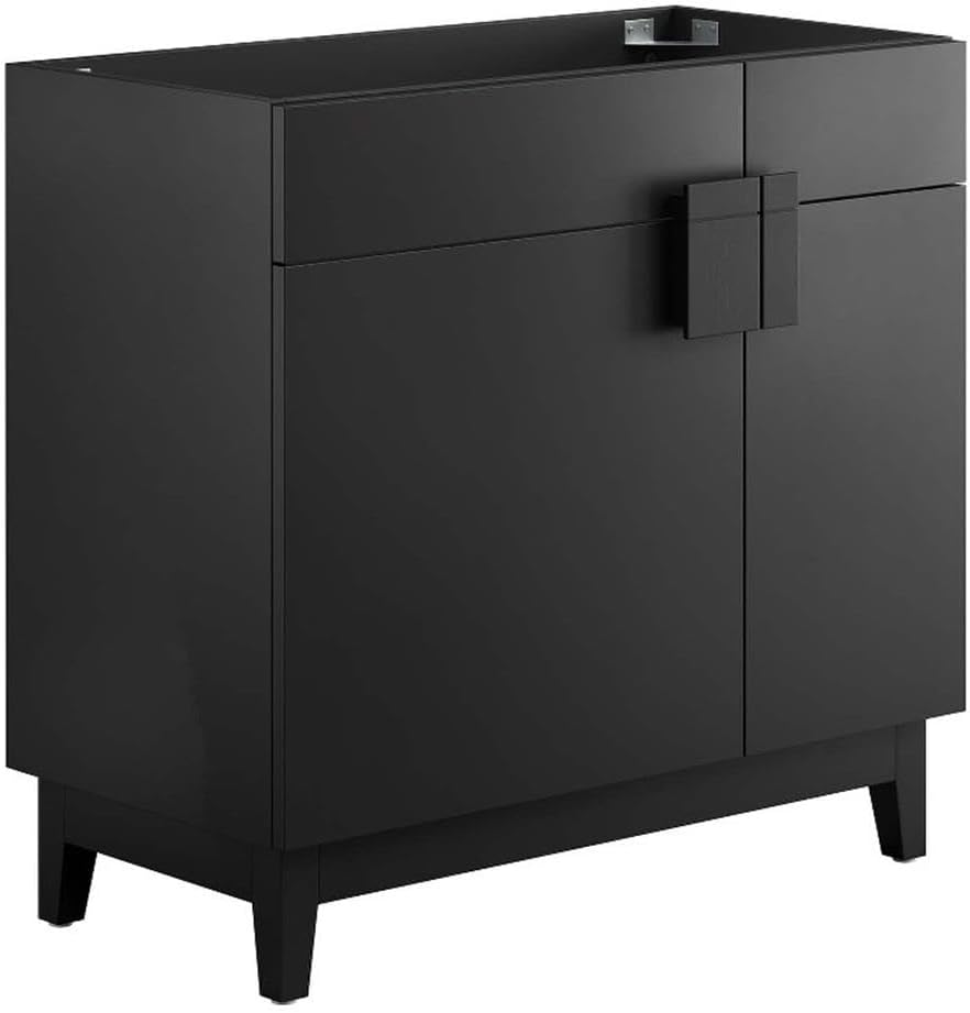 Modway EEI-6400-BLK Miles 36” Bathroom Vanity Cabinet (Sink Basin Not Included), Black