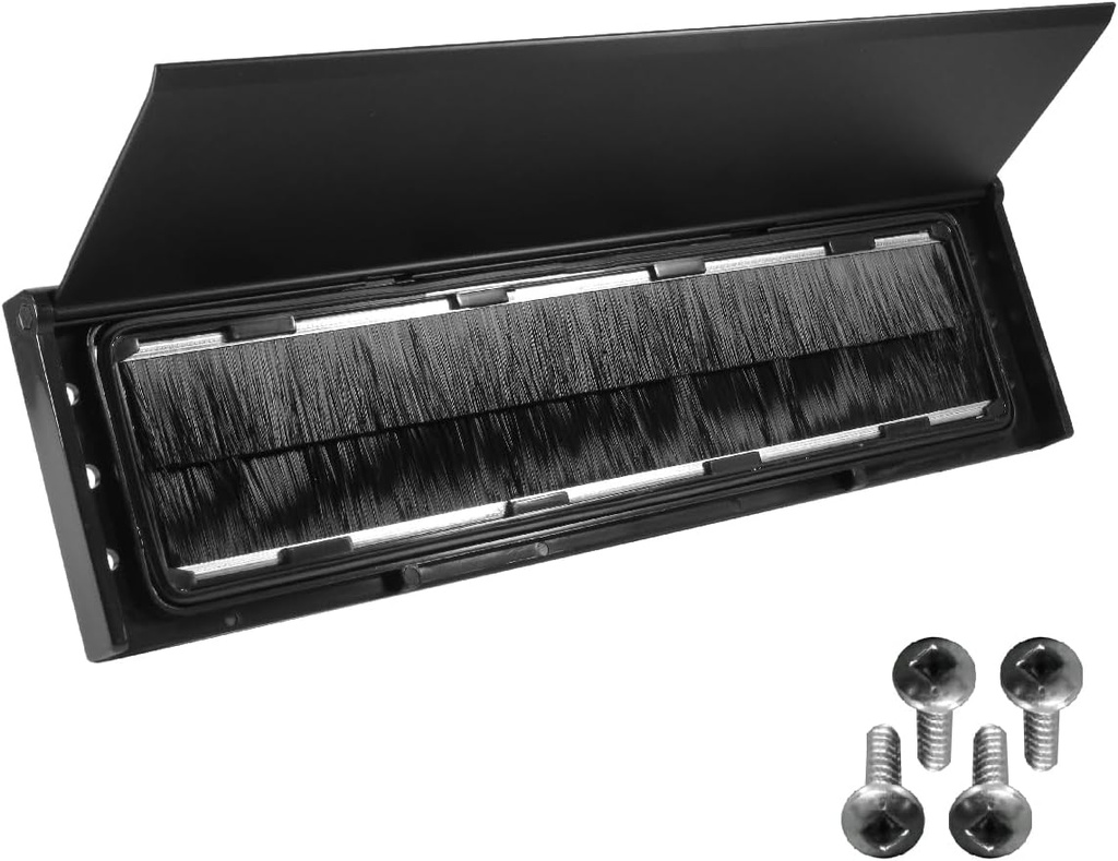 11.5" Insulated Universal Single Side Surface Mount Matte Black Mail Slot