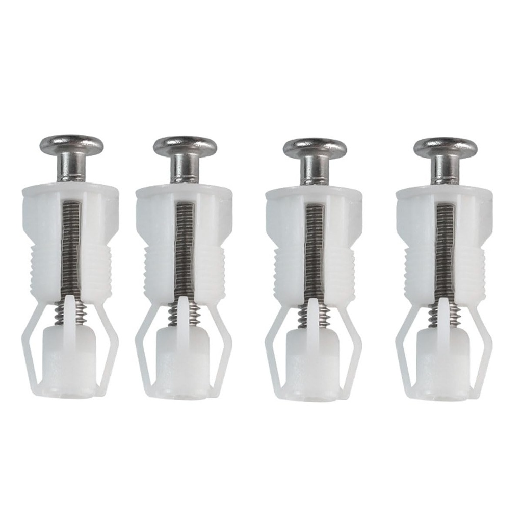 yukata 4Set Toilet Seat Bolts and Nuts Fasteners Toilet seat Screw Replacement Kit Toilet Seat Hinge Screws Toilet Bolts Hardware (1.77inc)